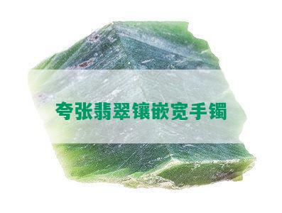 夸张翡翠镶嵌宽手镯