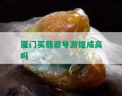 厦门买翡翠导游提成高吗