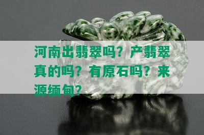 河南出翡翠吗？产翡翠真的吗？有原石吗？来源缅甸？