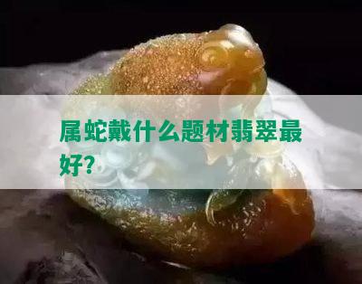 属蛇戴什么题材翡翠更好？