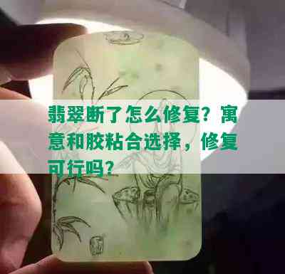 翡翠断了怎么修复？寓意和胶粘合选择，修复可行吗？