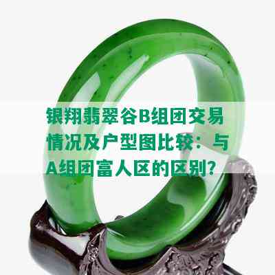 银翔翡翠谷B组团交易情况及户型图比较：与A组团富人区的区别？