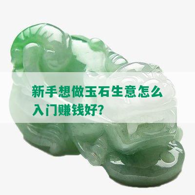 新手想做玉石生意怎么入门赚钱好？