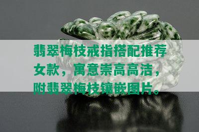 翡翠梅枝戒指搭配推荐女款，寓意崇高高洁，附翡翠梅枝镶嵌图片。