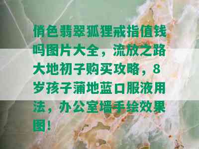 俏色翡翠狐狸戒指值钱吗图片大全，流放之路大地初子购买攻略，8岁孩子蒲地蓝口服液用法，办公室墙手绘效果图！