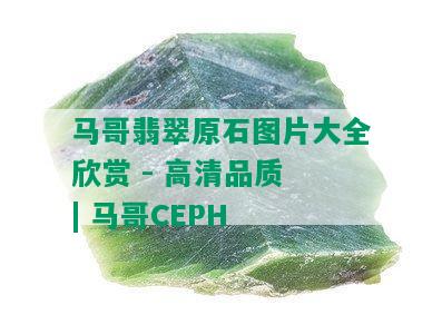 马哥翡翠原石图片大全欣赏 - 高清品质 | 马哥CEPH