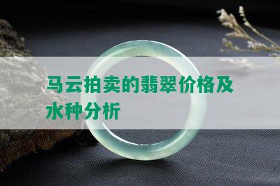 马云拍卖的翡翠价格及水种分析