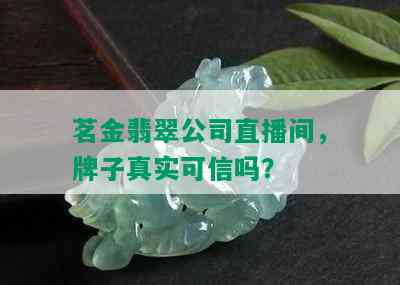 茗金翡翠公司直播间，牌子真实可信吗？