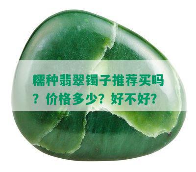 糯种翡翠镯子推荐买吗？价格多少？好不好？