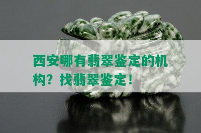 西安哪有翡翠鉴定的机构？找翡翠鉴定！