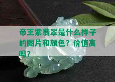 帝王紫翡翠是什么样子的图片和颜色？价值高吗？