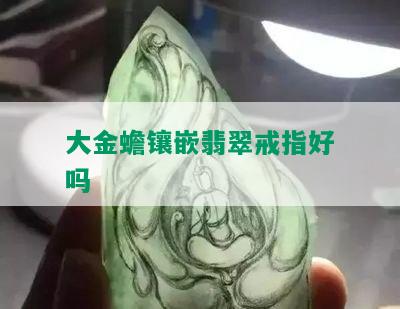 大金蟾镶嵌翡翠戒指好吗