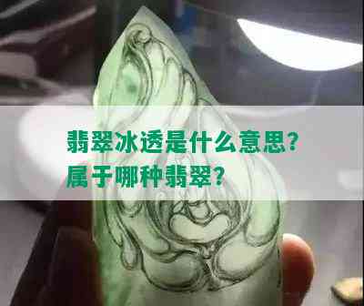 翡翠冰透是什么意思？属于哪种翡翠？