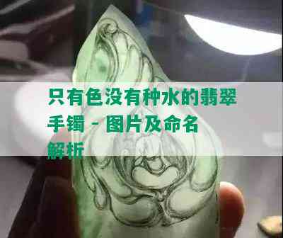 只有色没有种水的翡翠手镯 - 图片及命名解析