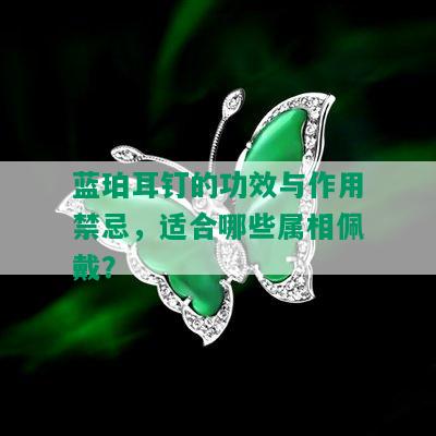 蓝珀耳钉的功效与作用禁忌，适合哪些属相佩戴？