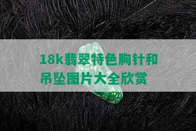 18k翡翠特色胸针和吊坠图片大全欣赏