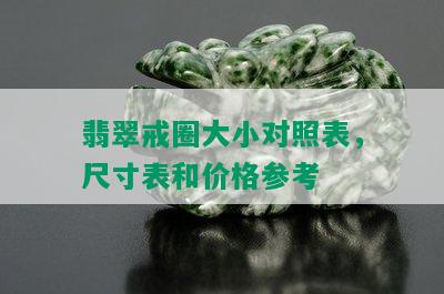 翡翠戒圈大小对照表，尺寸表和价格参考