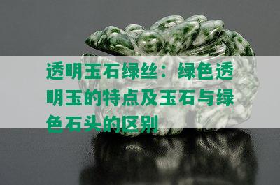 透明玉石绿丝：绿色透明玉的特点及玉石与绿色石头的区别