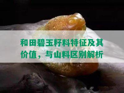 和田碧玉籽料特征及其价值，与山料区别解析