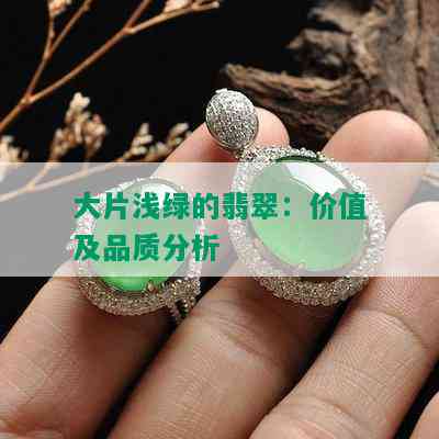 大片浅绿的翡翠：价值及品质分析