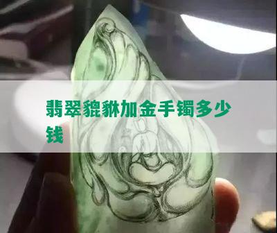 翡翠貔貅加金手镯多少钱