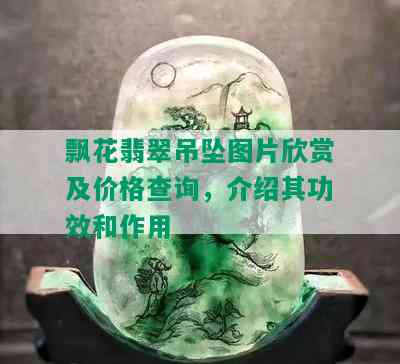 飘花翡翠吊坠图片欣赏及价格查询，介绍其功效和作用