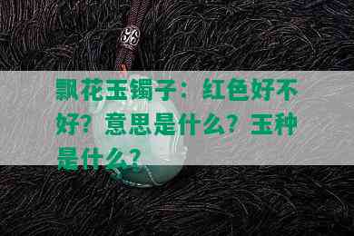 飘花玉镯子：红色好不好？意思是什么？玉种是什么？