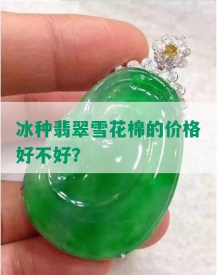 冰种翡翠雪花棉的价格好不好？