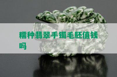 糯种翡翠手镯毛胚值钱吗