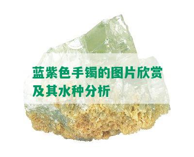 蓝紫色手镯的图片欣赏及其水种分析