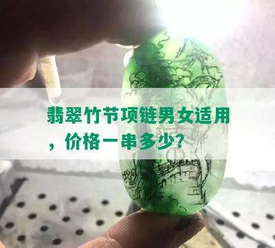 翡翠竹节项链男女适用，价格一串多少？