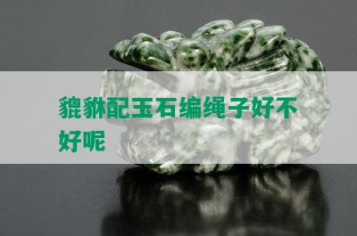 貔貅配玉石编绳子好不好呢