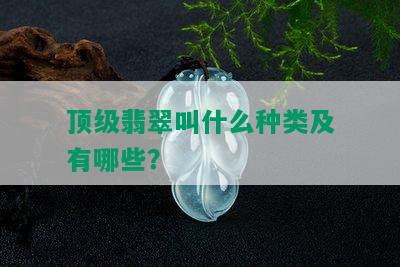 顶级翡翠叫什么种类及有哪些？