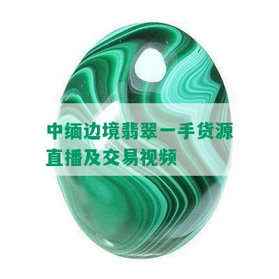 中缅边境翡翠一手货源直播及交易视频