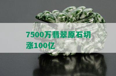 7500万翡翠原石切涨100亿