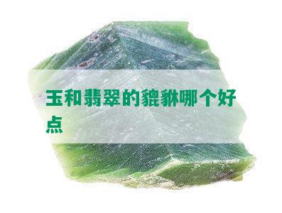 玉和翡翠的貔貅哪个好点