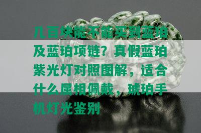 几百块能不能买到蓝珀及蓝珀项链？真假蓝珀紫光灯对照图解，适合什么属相佩戴，琥珀手机灯光鉴别