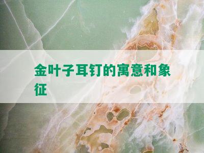 金叶子耳钉的寓意和象征