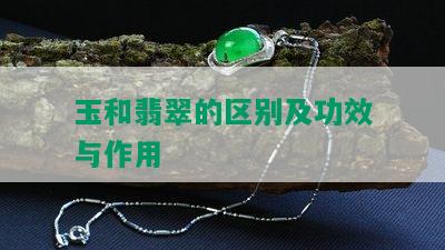 玉和翡翠的区别及功效与作用