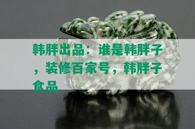 韩胖出品：谁是韩胖子，装修百家号，韩胖子食品