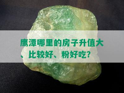 鹰潭哪里的房子升值大、比较好、粉好吃？