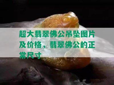 超大翡翠佛公吊坠图片及价格，翡翠佛公的正常尺寸