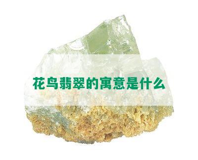 花鸟翡翠的寓意是什么