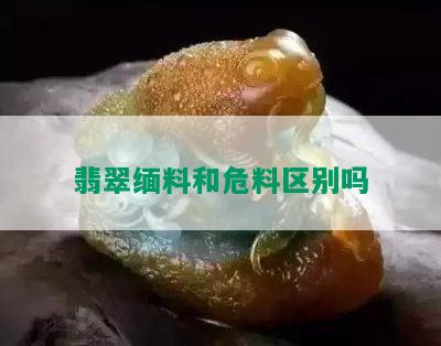 翡翠缅料和危料区别吗