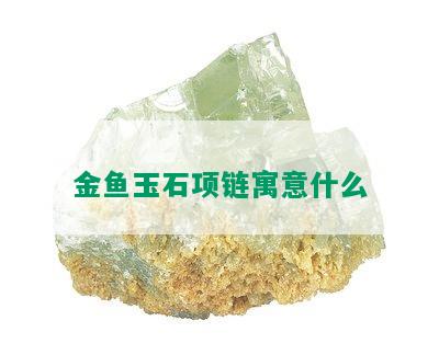 金鱼玉石项链寓意什么