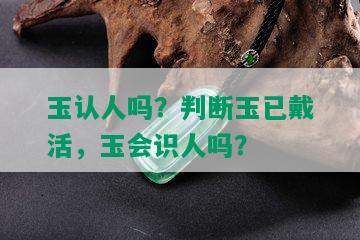 玉认人吗？判断玉已戴活，玉会识人吗？