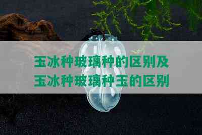 玉冰种玻璃种的区别及玉冰种玻璃种玉的区别