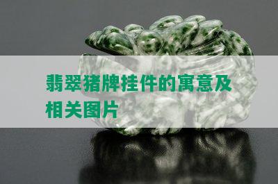 翡翠猪牌挂件的寓意及相关图片