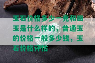 玉石价格多少一克和田玉是什么样的，普通玉的价格一般多少钱，玉石价格评估