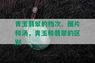 青玉翡翠的档次、图片和汤，青玉和翡翠的区别